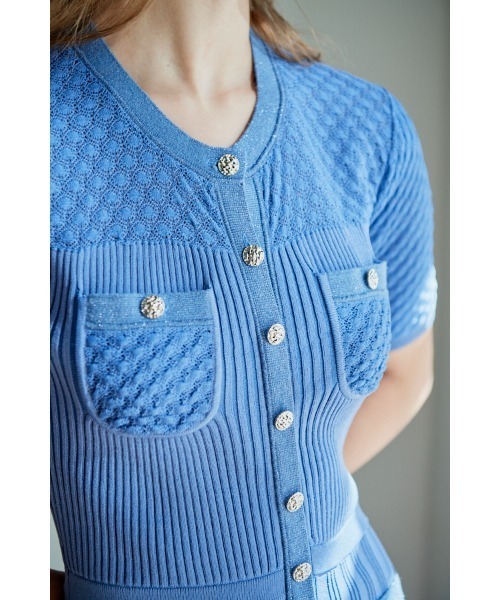 Estella.K ニットワンピース FREE ブルー レディース : ZOZOTOWN Yahoo