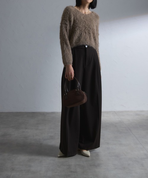 「each」 長袖ニット FREE ホワイト レディース_画像2