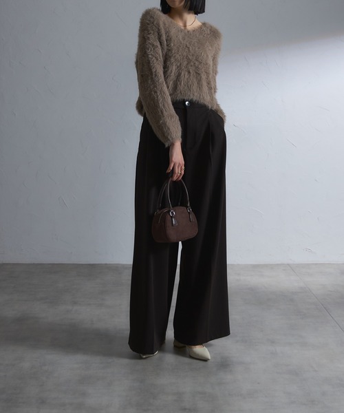 「each」 長袖ニット FREE ホワイト レディース_画像3