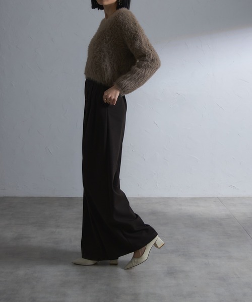 「each」 長袖ニット FREE ホワイト レディース_画像4