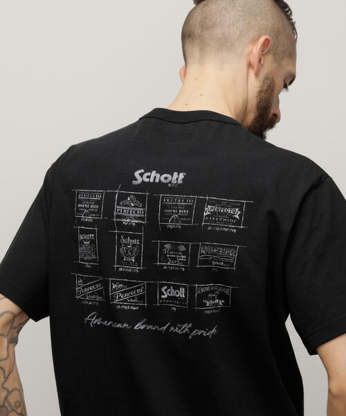 「schott」 半袖Tシャツ L ホワイト メンズ_画像2