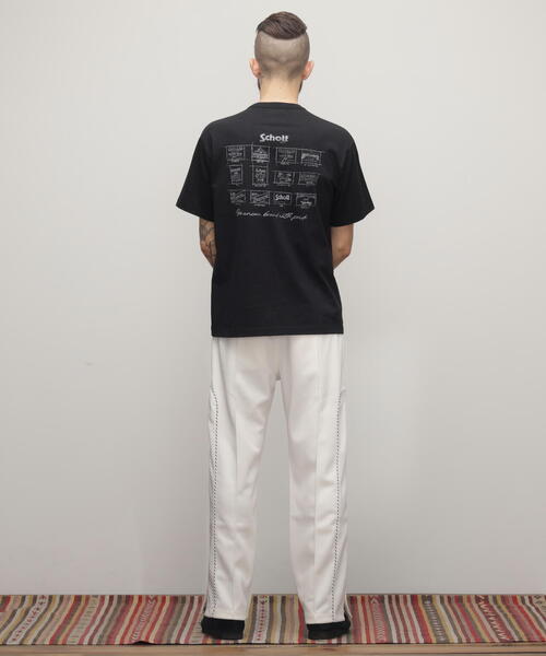 「schott」 半袖Tシャツ L ホワイト メンズ_画像4