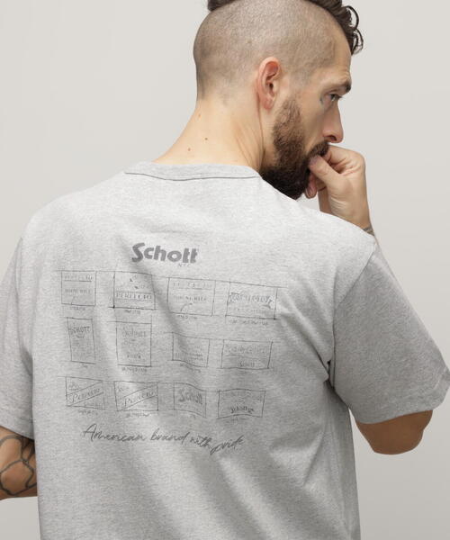 「schott」 半袖Tシャツ L ホワイト メンズ_画像9