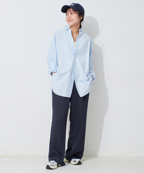 SLOBE IENA（スローブイエナ） 長袖シャツ FREE ブルー レディース