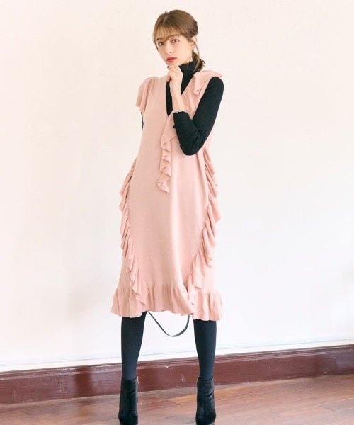 Chesty（チェスティ） ジャンパースカート フリルニットジャンパー
