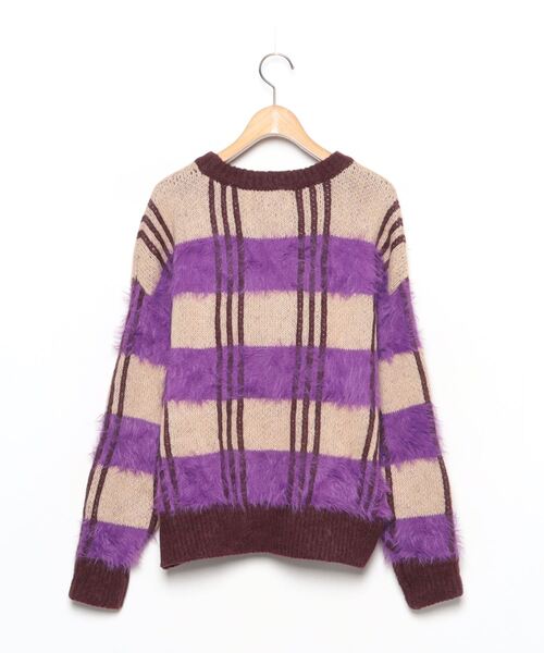 「ROSE BUD」 長袖ニット ONE SIZE パープル レディース_画像2