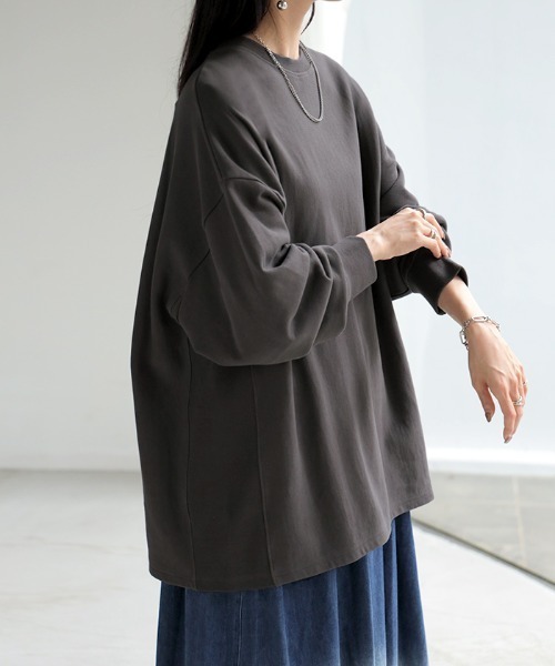 「HUG.U」 スウェットカットソー FREE オレンジ レディース_画像4