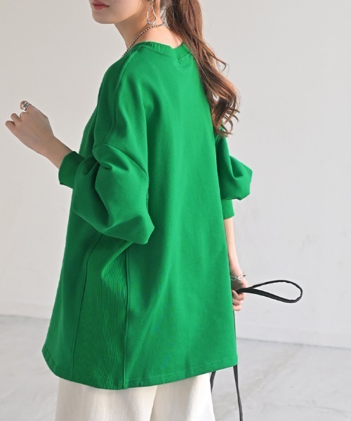 「HUG.U」 スウェットカットソー FREE オレンジ レディース_画像5