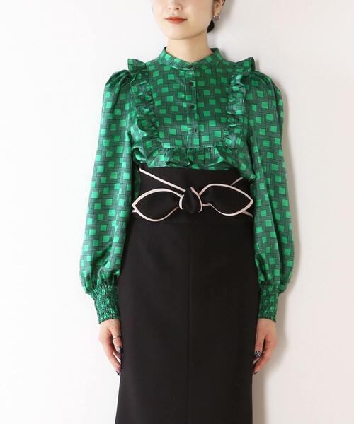 「TIARA」 長袖ブラウス - ブラック レディース_画像2