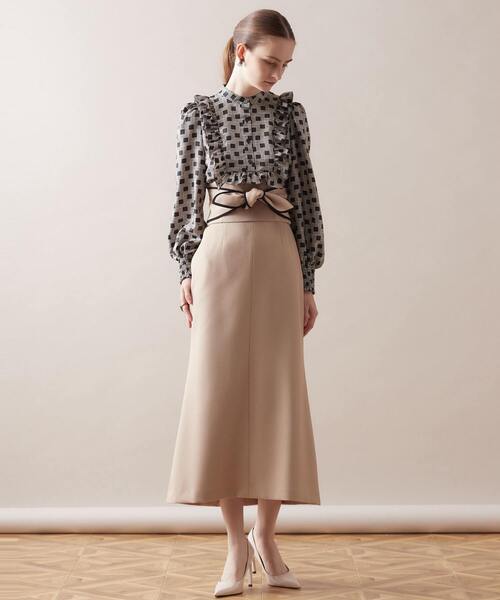 「TIARA」 長袖ブラウス - ブラック レディース_画像3