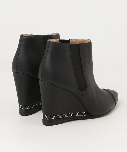 CHANEL（シャネル） ココマーク チェーン ウェッジショートブーツ 36.5