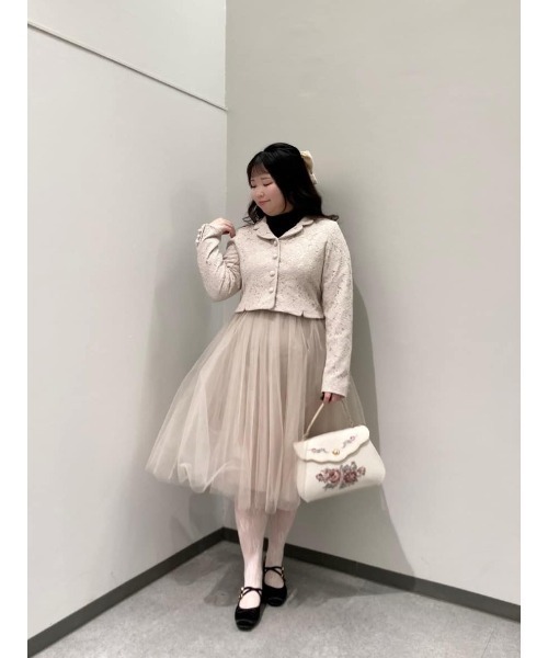【新品未使用】ANDREA&Co. ビジューレースチュールスカート　ベージュ ビジューレースチュールスカート – ANDREA&Co.