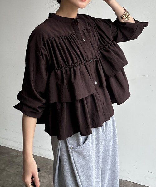 【最終値下げ】ラッフルブラウス YECCA VECCA｜ラッフルブラウス | Rakuten Fashion(楽天ファッション