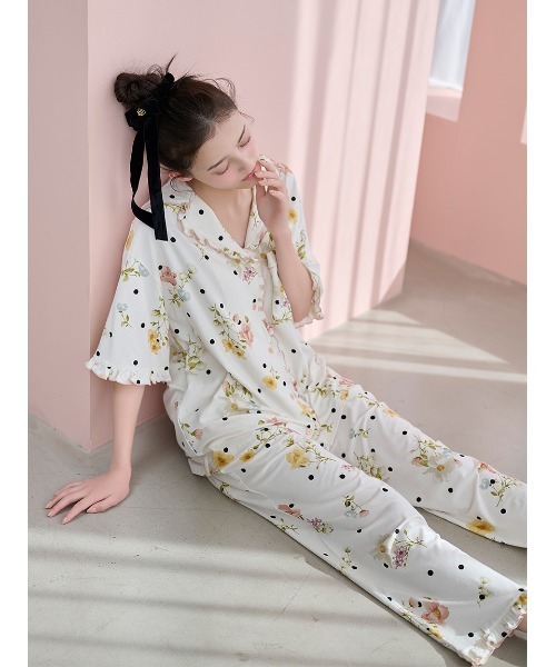 SNIDEL  アイボリー ルームウェア F SNIDEL HOME パジャマ ルームウェア 「Moilis」ロングパンツ