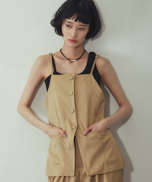 ベスト ジレ 「セットアップ対応」キャミジレ レディース : ZOZOTOWN
