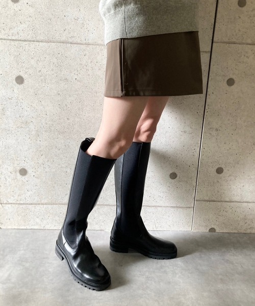 「APOM」 ロングブーツ 40 ブラック レディース_画像5