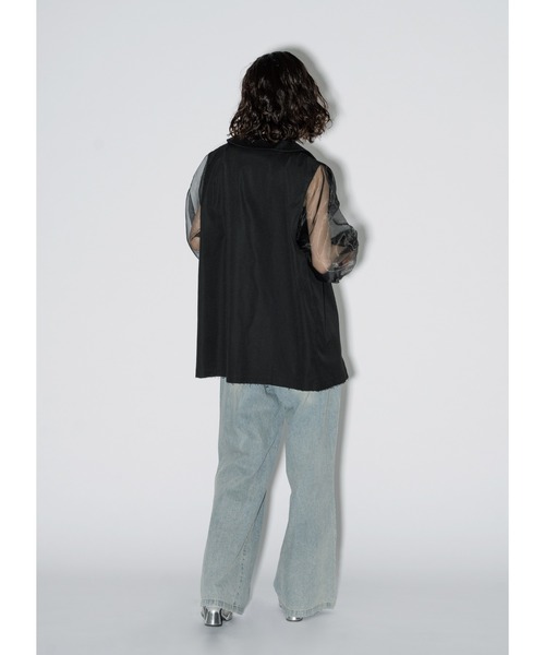 「Adoon plain」 テーラードジャケット FREE グレー レディース_画像5