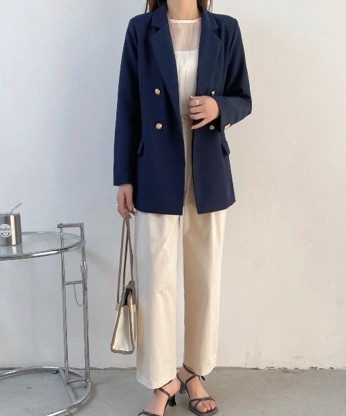 「LADY LIKE」 「yiminuo」テーラードジャケット M ネイビー レディース_画像2