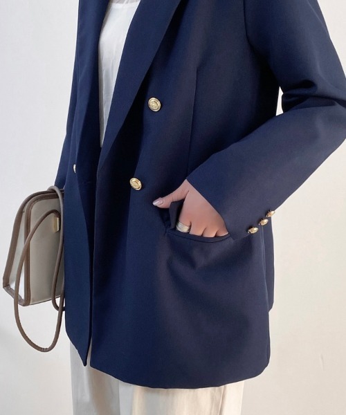 「LADY LIKE」 「yiminuo」テーラードジャケット M ネイビー レディース_画像5