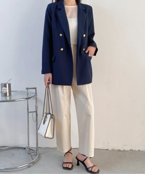 「LADY LIKE」 「yiminuo」テーラードジャケット M ネイビー レディース_画像8