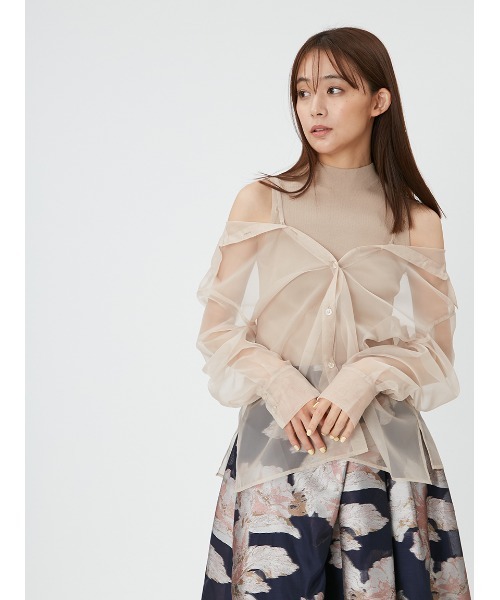 「FRAY I.D」 長袖シャツ FREE ベージュ レディース_画像8
