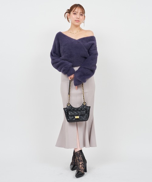 「ROYAL PARTY」 長袖ニット FREE オフホワイト レディース_画像5