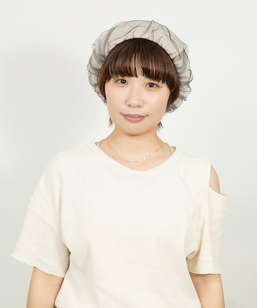「CA4LA」 ベレー帽 ONESIZE ブラック レディース_画像7