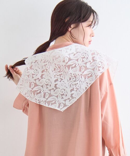 le.coeur blanc（ルクールブラン） ストール マフラー フラワーレース