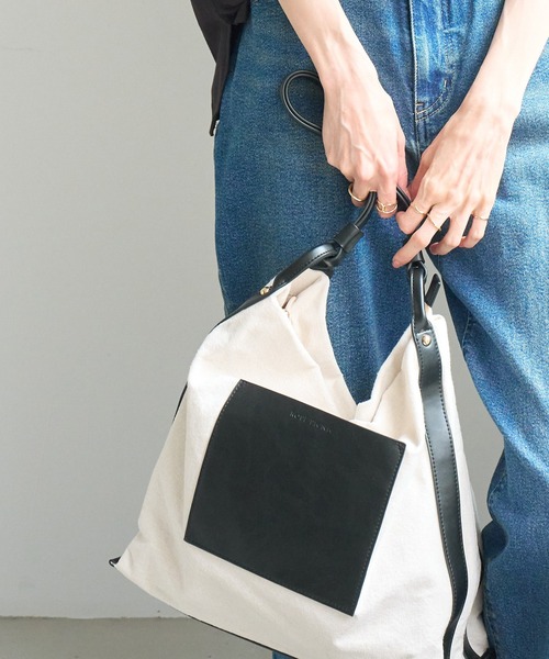 ROPE' PICNIC（ロペ ピクニック） トートバッグ 麻調キャンバスコンビ