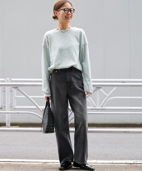 「JOURNAL STANDARD relume」 デニムパンツ 36 チャコールグレー レディースの画像