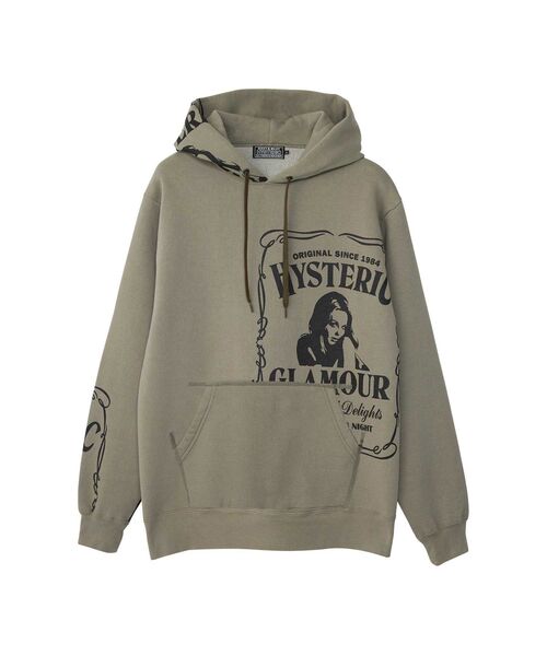HYSTERIC GLAMOUR グレー パーカー HYSTERIC GLAMOUR（ヒステリックグラマー） プルオーバーパーカー