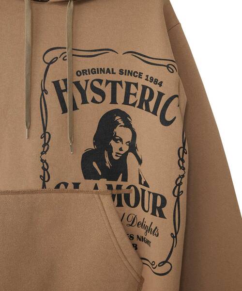 HYSTERIC GLAMOUR ブラウンパーカー HYSTERIC GLAMOUR（ヒステリックグラマー） プルオーバーパーカー