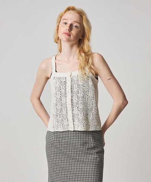 ★SUMMER SALE★〜7/13までETRE リリヤーンニットタンクトップ トップス