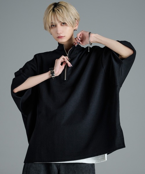 「ADRER」 半袖Tシャツ SMALL ブラック メンズ_画像6
