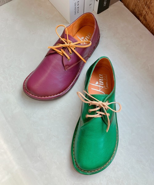 「Hina Green Label」 シューズ 23cm ダークブラウン レディース_画像6