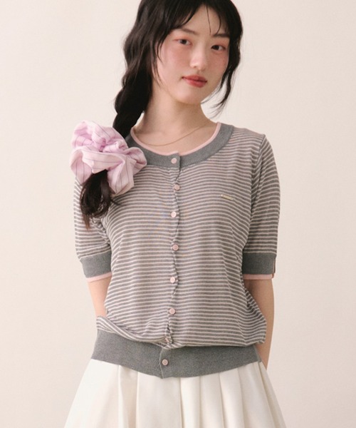 loin nuit カーディガン wavy button knit cardigan / ウェービー