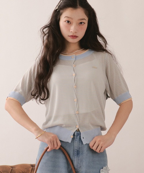 loin nuit カーディガン wavy button knit cardigan / ウェービー