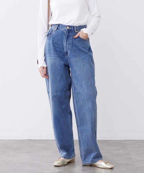 「Chez toi」 デニムパンツ MEDIUM サックスブルー レディース_画像2