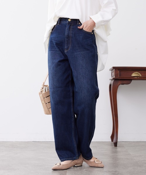 「Chez toi」 デニムパンツ MEDIUM サックスブルー レディース_画像3