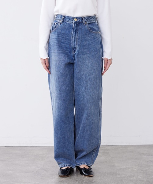 「Chez toi」 デニムパンツ MEDIUM サックスブルー レディース_画像4