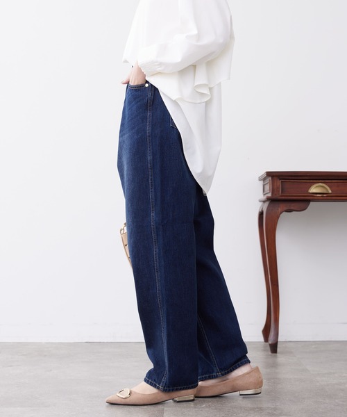 「Chez toi」 デニムパンツ MEDIUM サックスブルー レディース_画像8