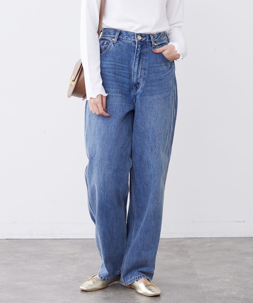 「Chez toi」 デニムパンツ MEDIUM サックスブルー レディース_画像9