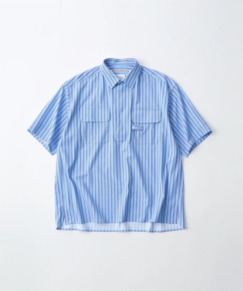 シャツ 「White Mountaineering/ホワイトマウンテニアリング」STRIPE SHORT SLEEVE PULLOVER SHIRTの画像