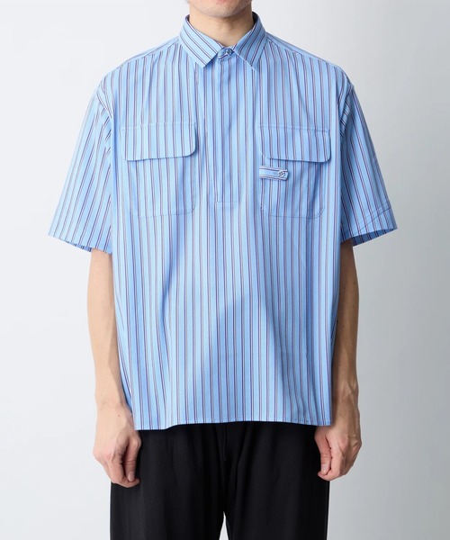 シャツ 「White Mountaineering/ホワイトマウンテニアリング」STRIPE SHORT SLEEVE PULLOVER SHIRTの画像