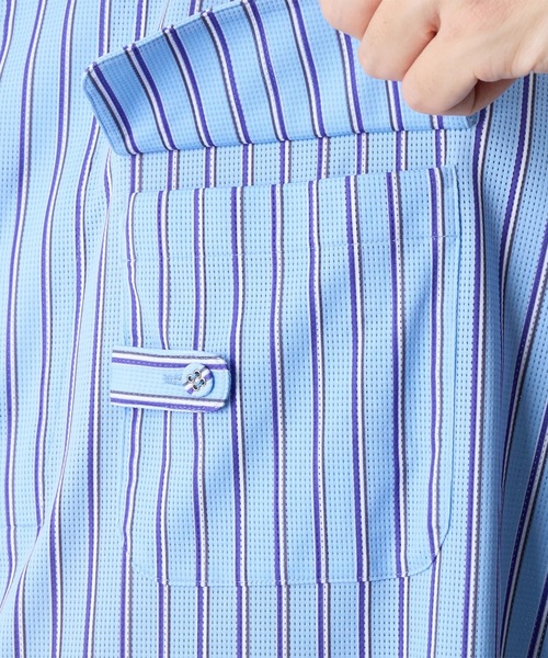 シャツ 「White Mountaineering/ホワイトマウンテニアリング」STRIPE SHORT SLEEVE PULLOVER SHIRTの画像