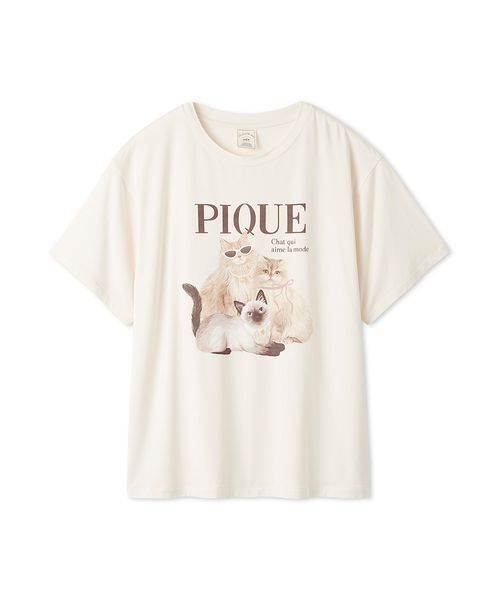パジャマ ルームウェア ファッションCATS＆DOGSワンポイントTシャツ レディースの画像