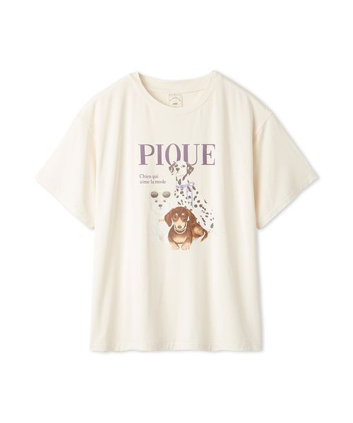 パジャマ ルームウェア ファッションCATS＆DOGSワンポイントTシャツ レディースの画像