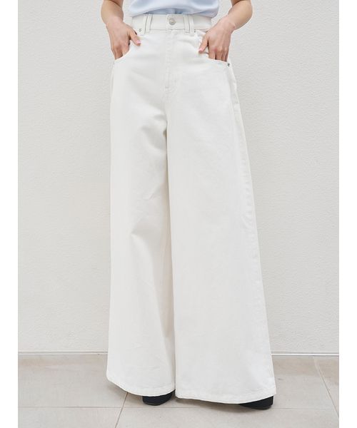 ワイドパンツ ジーンズ デニム デニムパンツ 「Kuroki denim」ハイライズワイドデニム レディースの画像