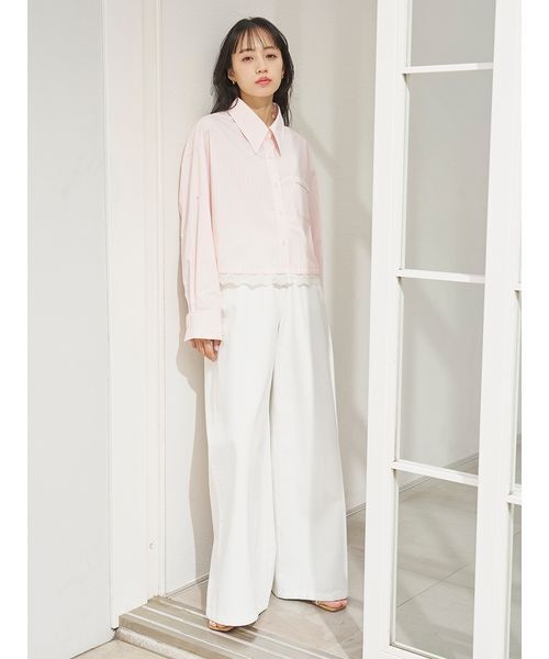 ワイドパンツ ジーンズ デニム デニムパンツ 「Kuroki denim」ハイライズワイドデニム レディースの画像