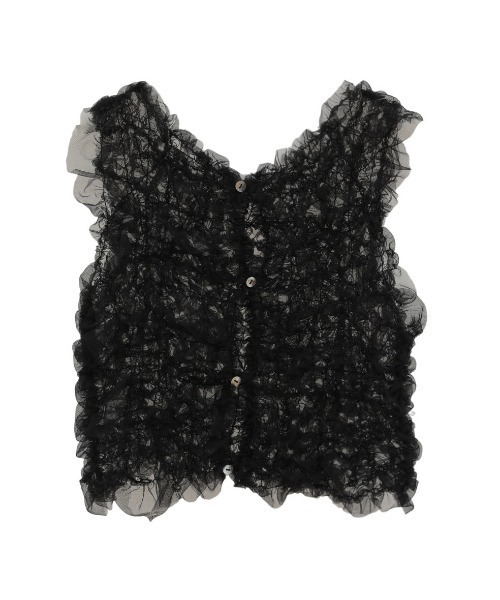 Tシャツ(半袖/袖なし) CLANE TULLE VEST LAYERED TOPS TULLE VEST LAYERED TOPS｜TOPS(トップス)｜CLANE OFFICIAL ONLINE STORE